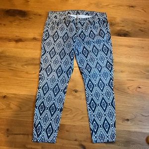 7 for all mankind printed skinny jeans